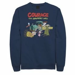 Licensed Character Men's Courage The Cowardly Dog Scene Logo Sweatshirt White -Licensed Character Shop unnamed file 33118