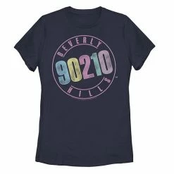 Licensed Character Juniors' Beverly Hills 90210 Pastel Logo Tee Navy -Licensed Character Shop unnamed file 33171