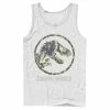 Licensed Character Men's Jurassic World Camouflage Yellow Outline Fossil Coin Logo Tank White -Licensed Character Shop unnamed file 33196