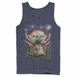 Licensed Character Men's Star Wars The Child Starry Night Tank Navy -Licensed Character Shop unnamed file 33208