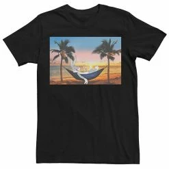 Licensed Character Men's Bugs Bunny Beach Hammock Poster Tee White -Licensed Character Shop unnamed file 33212