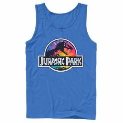 Licensed Character Men's Jurassic Park Tie Dye Classic Logo Tank Charcoal -Licensed Character Shop unnamed file 33215
