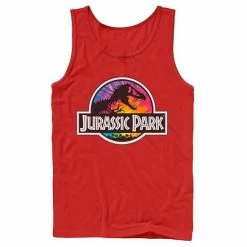Licensed Character Men's Jurassic Park Tie Dye Classic Logo Tank Charcoal -Licensed Character Shop unnamed file 33216