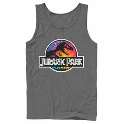 Licensed Character Men's Jurassic Park Tie Dye Classic Logo Tank Charcoal -Licensed Character Shop unnamed file 33217