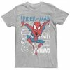 Licensed Character Men's Marvel's Spider-Man Doodle Speech Bubbles Tee Athletic Heather -Licensed Character Shop unnamed file 33228