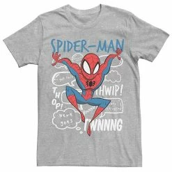Licensed Character Men's Marvel's Spider-Man Doodle Speech Bubbles Tee Athletic Heather -Licensed Character Shop unnamed file 33229