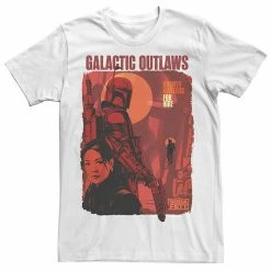Licensed Character Men's Star Wars The Book Of Boba Fett Galactic Outlaws Red Hue Poster Tee Natural -Licensed Character Shop unnamed file 33236