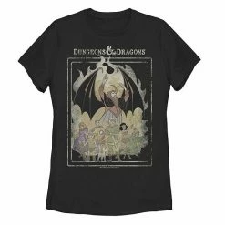 Licensed Character Juniors' Dungeons And Dragons Distressed Group Portrait Tee Black -Licensed Character Shop unnamed file 33251