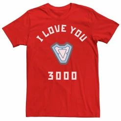 Licensed Character Men's Marvel Iron Man "I Love You 3000" Tee Red Heather -Licensed Character Shop unnamed file 33263