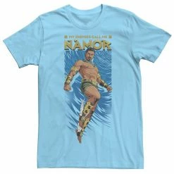 Licensed Character Men's Marvel Wakanda Forever My Enemies Call Me Namor Animated Portrait Tee Light Blue -Licensed Character Shop unnamed file 33271
