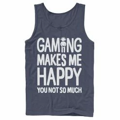 Licensed Character Men's Gaming Makes Me Happy You Not So Much Gamer Tank Navy -Licensed Character Shop unnamed file 33291