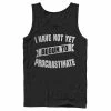 Licensed Character Men's I Have Not Yet Begun To Procrastinate Tank Navy -Licensed Character Shop unnamed file 33294
