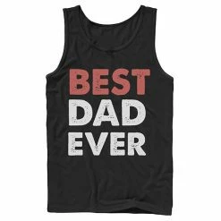 Licensed Character Men's Father's Day Best Dad Ever Status Tank Black