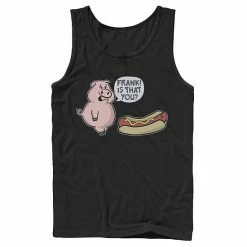 Licensed Character Men's Is That You Frank Pig And Hotdog Tank Charcoal -Licensed Character Shop unnamed file 33307