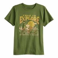 Licensed Character Women's Peanuts Snoopy Motorcycle Graphic Tee -Licensed Character Shop unnamed file 3333