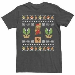 Licensed Character Men's Nintendo Super Mario Christmas Tee Royal Heather 7 Licensed Character Men's Nintendo Super Mario Christmas Tee Royal Heather -Licensed Character Shop unnamed file 33334