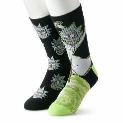 Licensed Character Men's Rick And Morty Crew Socks