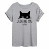 Licensed Character Junior's Judging You Cat Oversize Tee -Licensed Character Shop unnamed file 3343