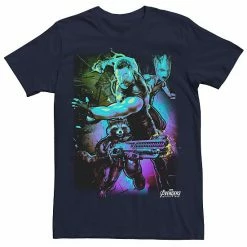 Licensed Character Men's Marvel Avengers Infinity War Guardians Of The Galaxy Troubled Three Graphic Tee Navy -Licensed Character Shop unnamed file 33456