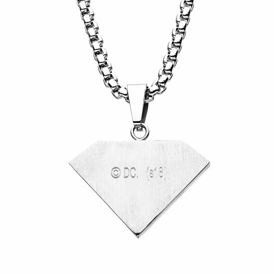 Licensed Character DC Comics Superman Black Stainless Steel Logo Pendant Necklace 4 Licensed Character DC Comics Superman Black Stainless Steel Logo Pendant Necklace - Image 2