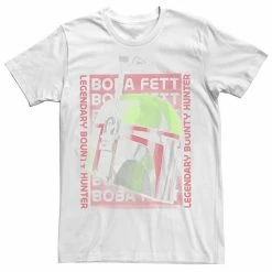 Licensed Character Men's Star Wars Boba Fett Legendary Bounty Hunter Head Shot Tee Charcoal -Licensed Character Shop unnamed file 33491