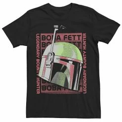 Licensed Character Men's Star Wars Boba Fett Legendary Bounty Hunter Head Shot Tee Charcoal -Licensed Character Shop unnamed file 33492