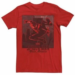 Licensed Character Men's Marvel Spider-Man Miles Morales Action Portrait Tee Red -Licensed Character Shop unnamed file 33525