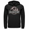 Licensed Character Men's Jurassic Park Peach Distressed Logo Graphic Hoodie Royal