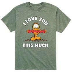 Licensed Character Men's Garfield Love You So Much Tee Green -Licensed Character Shop unnamed file 33635