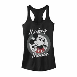 Licensed Character Juniors' Disney Mickey Mouse Waving Portrait Tank Black Heather -Licensed Character Shop unnamed file 33652