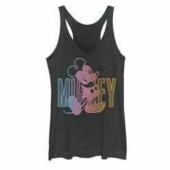 Licensed Character Juniors' Disney Mickey Gradient Outline Tank Black