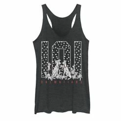Licensed Character Juniors' Disney 101 Dalmatians Spotted Family Portrait Graphic Tank Black