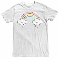 Licensed Character Men's Rainbow Rain Cloud Smiles Tee Light Blue -Licensed Character Shop unnamed file 33673