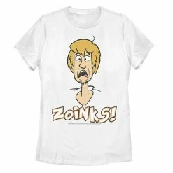 Licensed Character Juniors' Scooby-Doo Shaggy Scared Zoinks Portrait Tee Athletic Heather -Licensed Character Shop unnamed file 33695