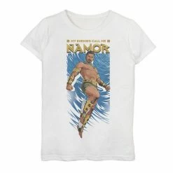 Licensed Character Girls 7-16 Marvel Wakanda Forever My Enemies Call Me Namor Animated Portrait Graphic Tee Mint -Licensed Character Shop unnamed file 33701