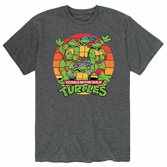 Licensed Character Men's Teenage Mutant Ninja Turtles Retro Sunset Tee White 4 Licensed Character Men's Teenage Mutant Ninja Turtles Retro Sunset Tee White - Image 2