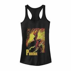 Licensed Character Juniors' Marvel Phoenix Comic Logo Tank Top Black Heather -Licensed Character Shop unnamed file 33713