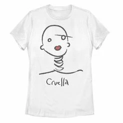 Licensed Character Disney's Cruella Juniors' Fashion Doodle Graphic Tee Athletic Heather -Licensed Character Shop unnamed file 33719