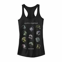 Licensed Character Juniors' Marvel Superhero Profiles Tank Top Black Heather -Licensed Character Shop unnamed file 33740