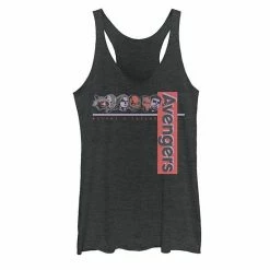 Licensed Character Juniors' Marvel Avenger Faces Tank Top Black Heather
