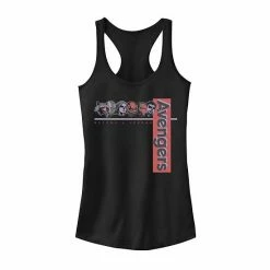 Licensed Character Juniors' Marvel Avenger Faces Tank Top Black Heather -Licensed Character Shop unnamed file 33746