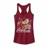Licensed Character Juniors' Coca-Cola Vintage Relaxing Santa Christmas Graphic Tank Scarlet -Licensed Character Shop unnamed file 33762
