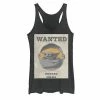Licensed Character Juniors' Star Wars The Mandalorian The Child Wanted Poster Tank Top Gray Heather -Licensed Character Shop unnamed file 33765