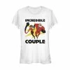 Licensed Character Juniors' Disney / Pixar Incredibles 2 Incredible Couple Duo Portrait Tee White -Licensed Character Shop unnamed file 33772