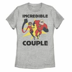Licensed Character Juniors' Disney / Pixar Incredibles 2 Incredible Couple Duo Portrait Tee White -Licensed Character Shop unnamed file 33773