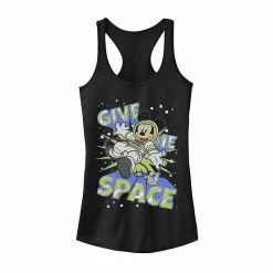 Licensed Character Juniors' Disney Mickey Mouse Give Me Space Astronaut Tank Black Heather -Licensed Character Shop unnamed file 33789