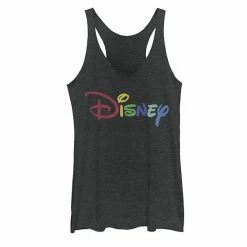 Licensed Character Juniors' Disney Rainbow Logo Tank Black Heather -Licensed Character Shop unnamed file 33804