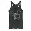 Licensed Character Juniors' Disney Mickey Mouse Hello Folks Mickey Head Tank Black Heather