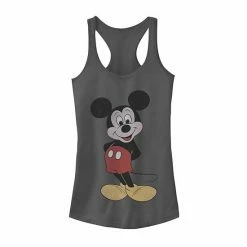 Licensed Character Juniors' Disney Mickey Mouse Vintage Mickey Pose Tank White Heather -Licensed Character Shop unnamed file 33821