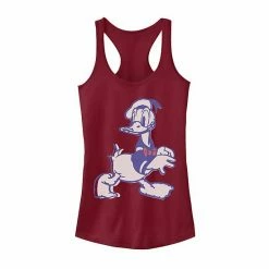 Licensed Character Juniors' Disney Donald Duck Vintage Portrait Sketch Tank Red Heather